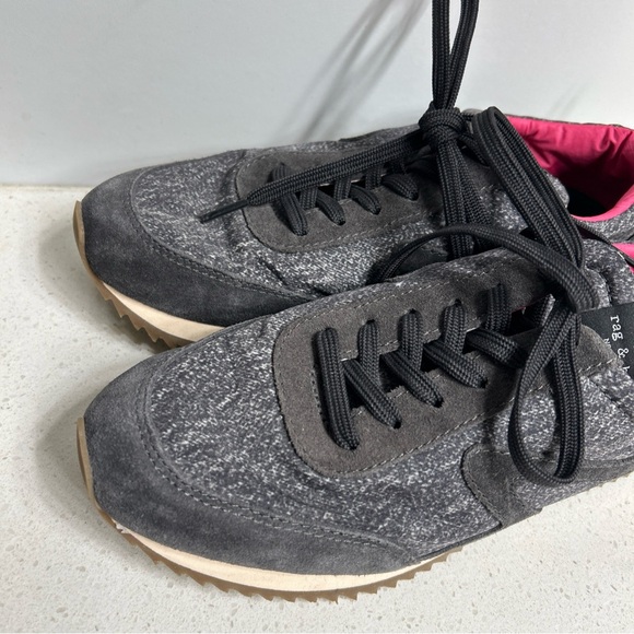 Rag & Bone Retro Runner Gray Sneakers Size 7 - Picture 2 of 7